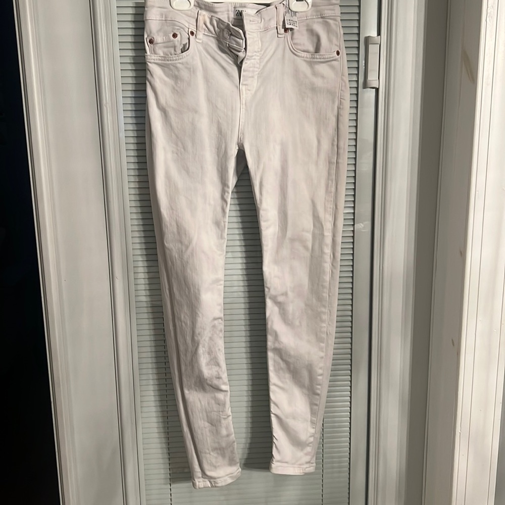 White Zara Jeans Worn Once